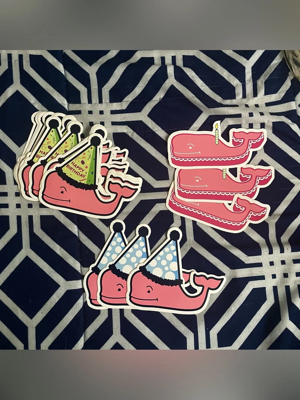 Vineyard Vines Various Birthday Whale Stickers